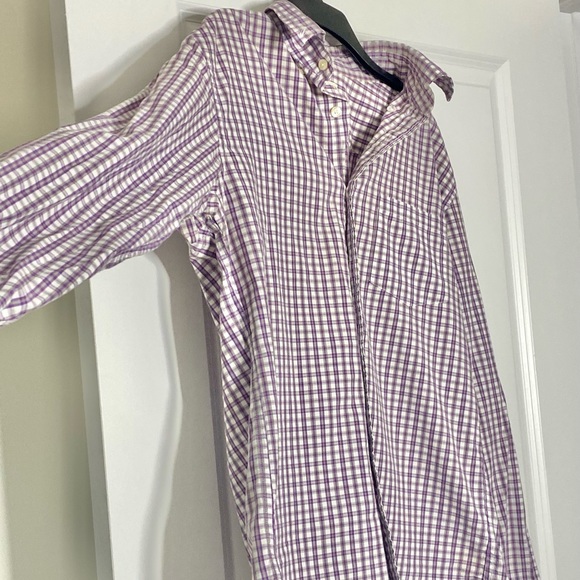 🍓6/$15🍓 J. Crew Purple & White Button Down - Picture 3 of 5